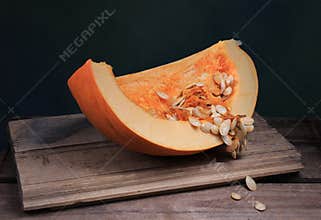 a slice of pumpkin
