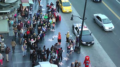 View of the Hollywood Walk of Fame on Hollywood Blvd in Los Angeles, CA on CIRCA 2014.