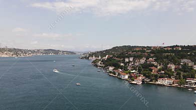 Aerial View Bosphorus Istanbul Turkey