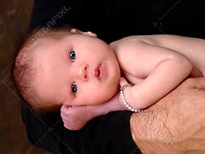 Baby Girl with Blue Eyes