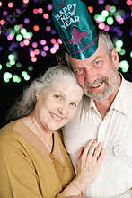 Senior Couple New Years Fireworks