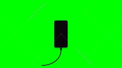 USB-C Cable Connecting to Full Smartphone