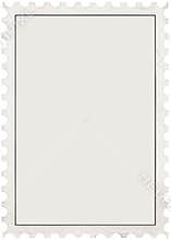 Empty Postal Stamp Cutout
