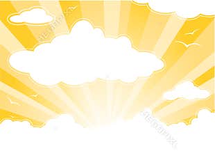 Sunny sky with clouds