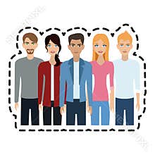 group of atractive men and women icon image