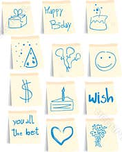 Birthday icon set