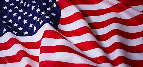 Waving American flag