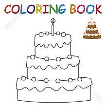 Coloring book - cake