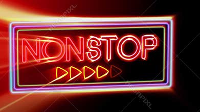 Non-stop - Flashing vibrant colorful neon board background