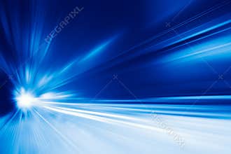 High speed business and technology concept, Acceleration super fast speedy car drive motion blur.