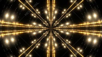 Gold shape and black background, loop