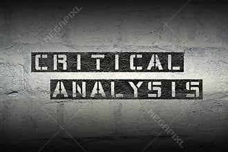 Critical analysis gr