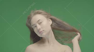 Beauty portrait of woman face on