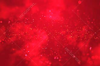 Abstract christmas gradient red background with bokeh, valentine day love holiday event festive