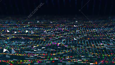 Abstract science analytic beautiful motion big data chart flow background perfect for text title information intro 4k