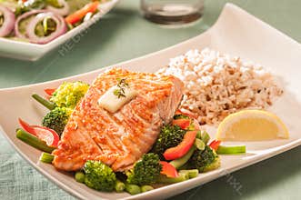 Baked salmon