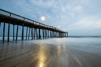 Ocean City, Maryland Pier during a Warm Fall Night