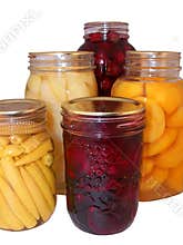 Assorted canned fruit
