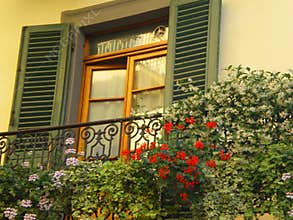 Tuscany window with shutters