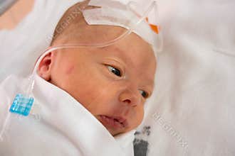 Close-up of newborn baby