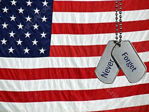 Veteran's tribute on dog tags