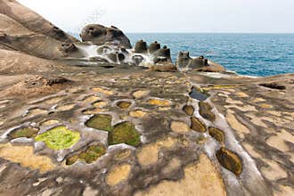 Taiwan Yehliu geologic rock formation