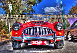 Classic English Austin Healey convertible