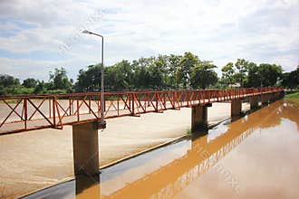 Small dam in ping river. For Increase Level of Water to canal for Agricultrue Area