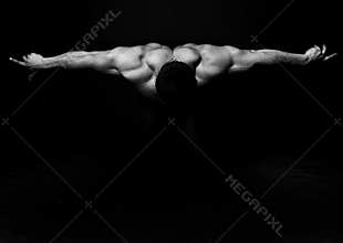 Abstract Muscular Bodybuilder
