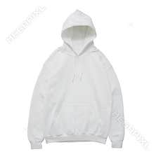 Blank hoodie sweatshirt color white front view