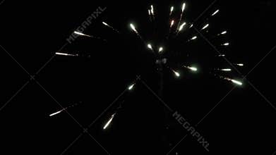 Firework on night sky on new years eve
