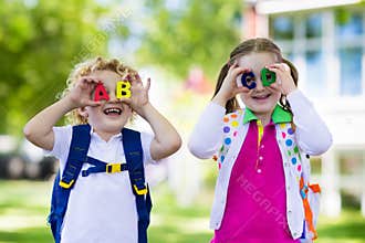 Children going back to school, year start