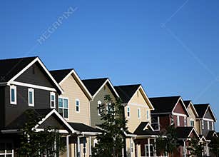Multi-colored Row of Houses
