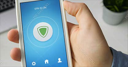 Turning on VPN on the smartphone for secure internet surfing