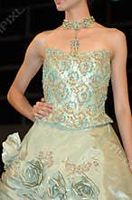 Green Bride dress
