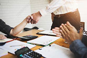 Co-workers are consultants on business documents, tax, transactions