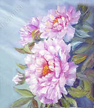 Pink peony flowers blossom bouquet