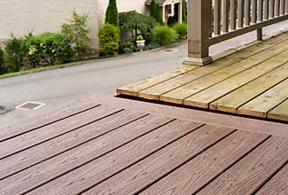Replacement of old wooden deck with composite material
