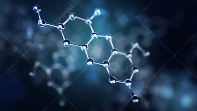 Science or medical background with molecules and atoms.