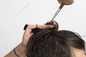 Getting haircut