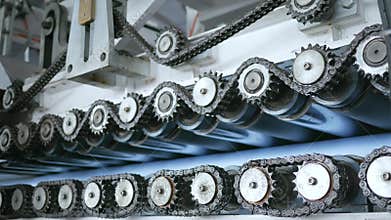 Ñhain sprockets in industry, cogwheels machinery, work