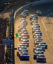 Start of a NASCAR Race