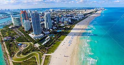 South Beach, Miami Beach. Florida. Aerial view.