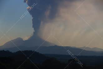 Volcano Pacaya erupting