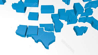 3D United States of America map