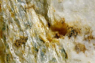 Closeup of silvery rock