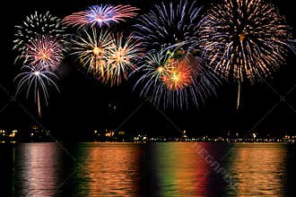 Fireworks Over the Lake