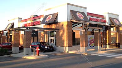 One side of Burger King drive thru and front door
