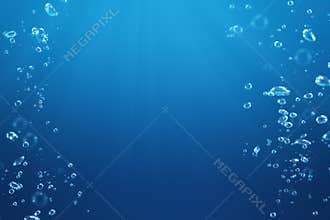 Air bubbles under water
