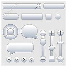 Set of web elements, vector illustration.